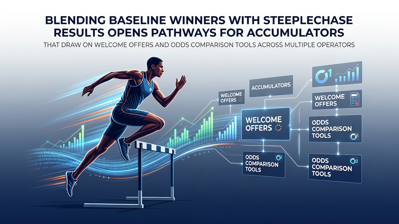 Visual representation of baseline flat racing winners merged with steeplechase outcomes in accumulator betting setups