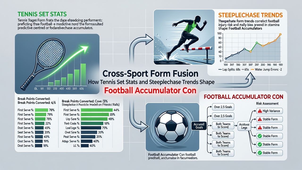 Detailed charts displaying steeplechase performance trends alongside football accumulator probability matrices and credit bonus structures