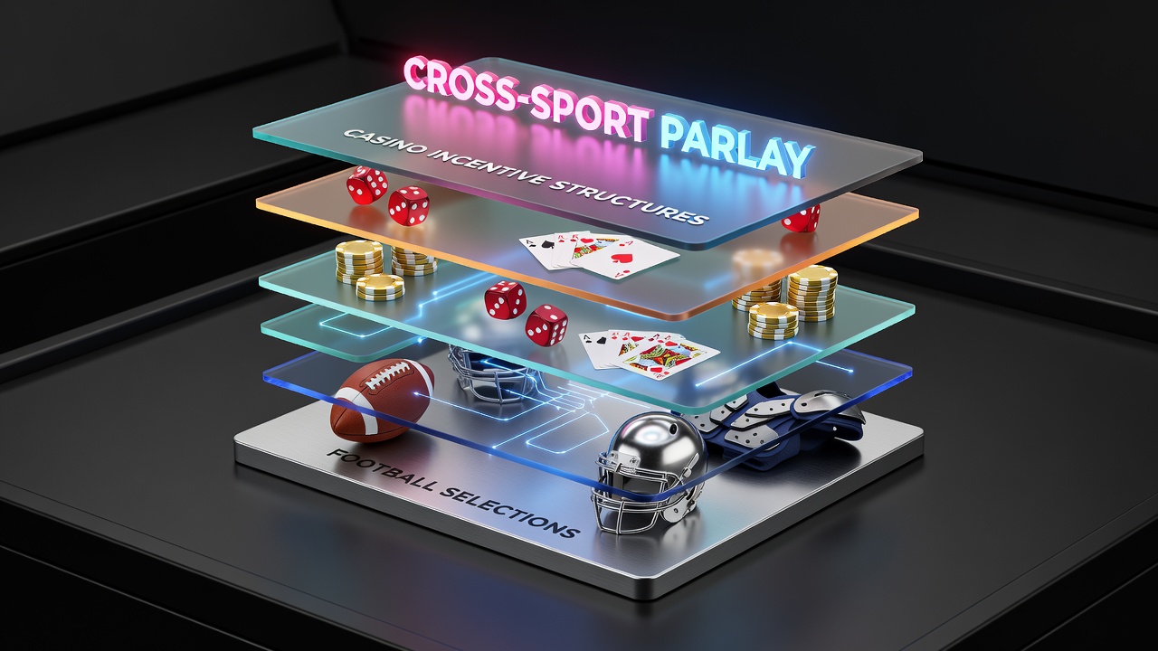 Screenshot of a mobile app interface displaying a football parlay ticket converting into casino bonus credits