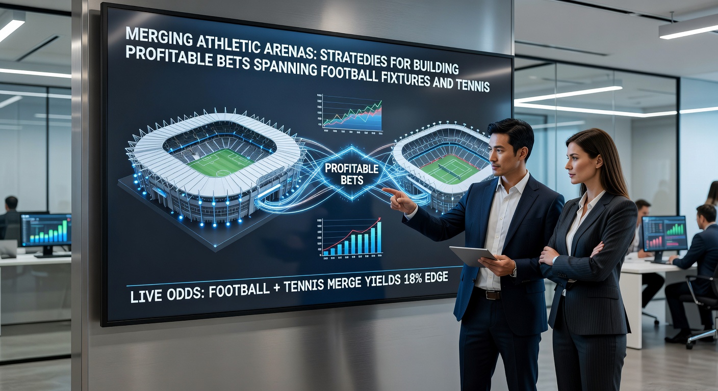 Strategic betting charts and data overlays showing football and tennis match intersections
