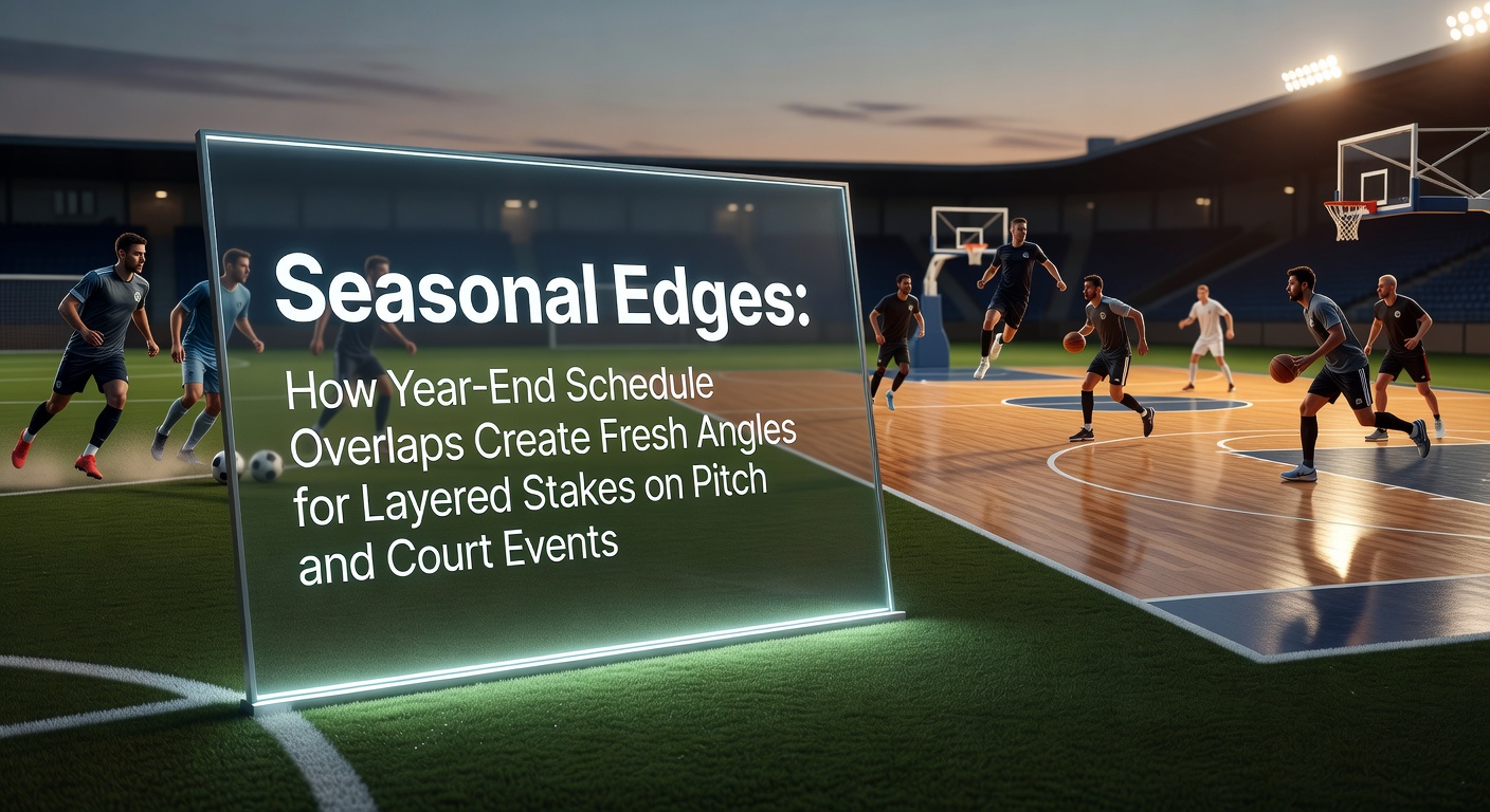 Year-end sports schedules showing overlapping football matches and tennis tournaments on a calendar grid