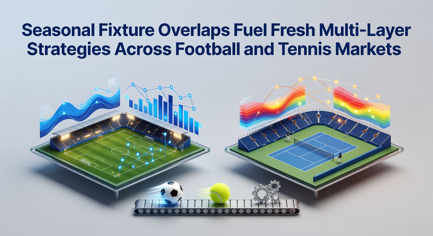 Football pitch and tennis court side by side showing overlapping seasonal schedules
